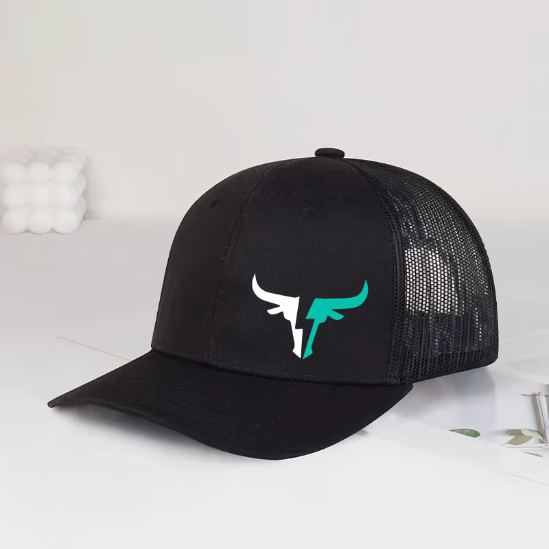 Casquette en maille imprimée avec logo Bulls, légère, respirante, réglable, chapeau de soleil unisex