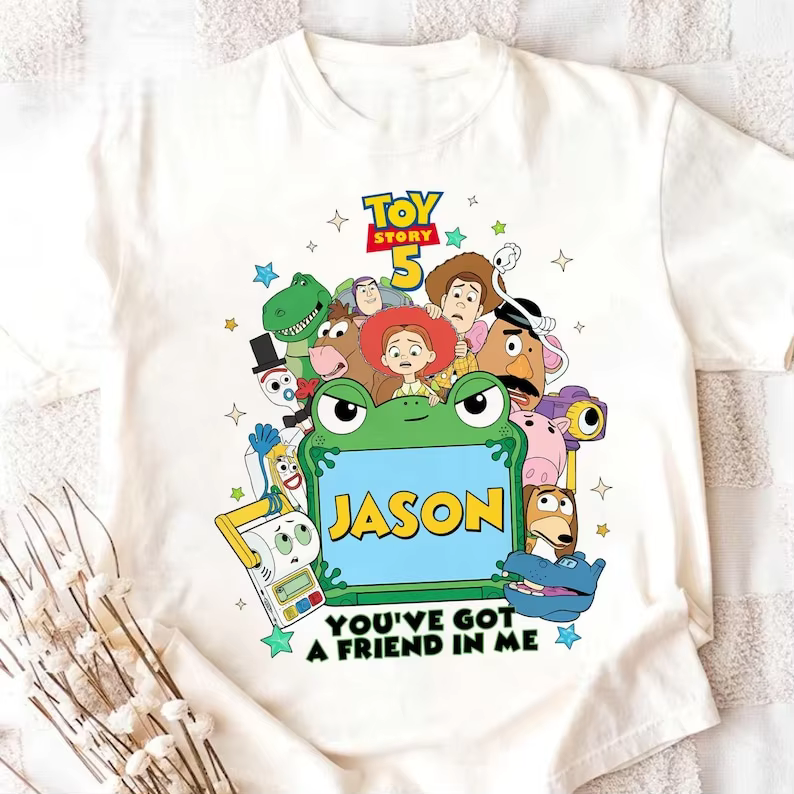 T-shirt unisexe en coton surdimensionné Y2K, motif dessin animé Toy Story 5, collection été 2026, ha