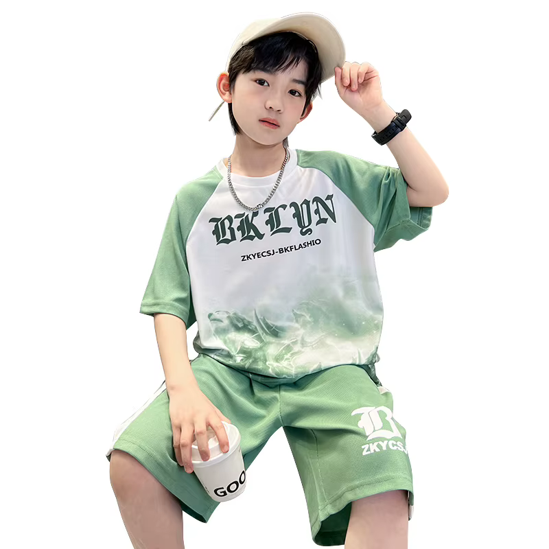 Nouveaux ensembles de vêtements pour garçons T-Shirt d'été à manches courtes + Shorts enfants garçon