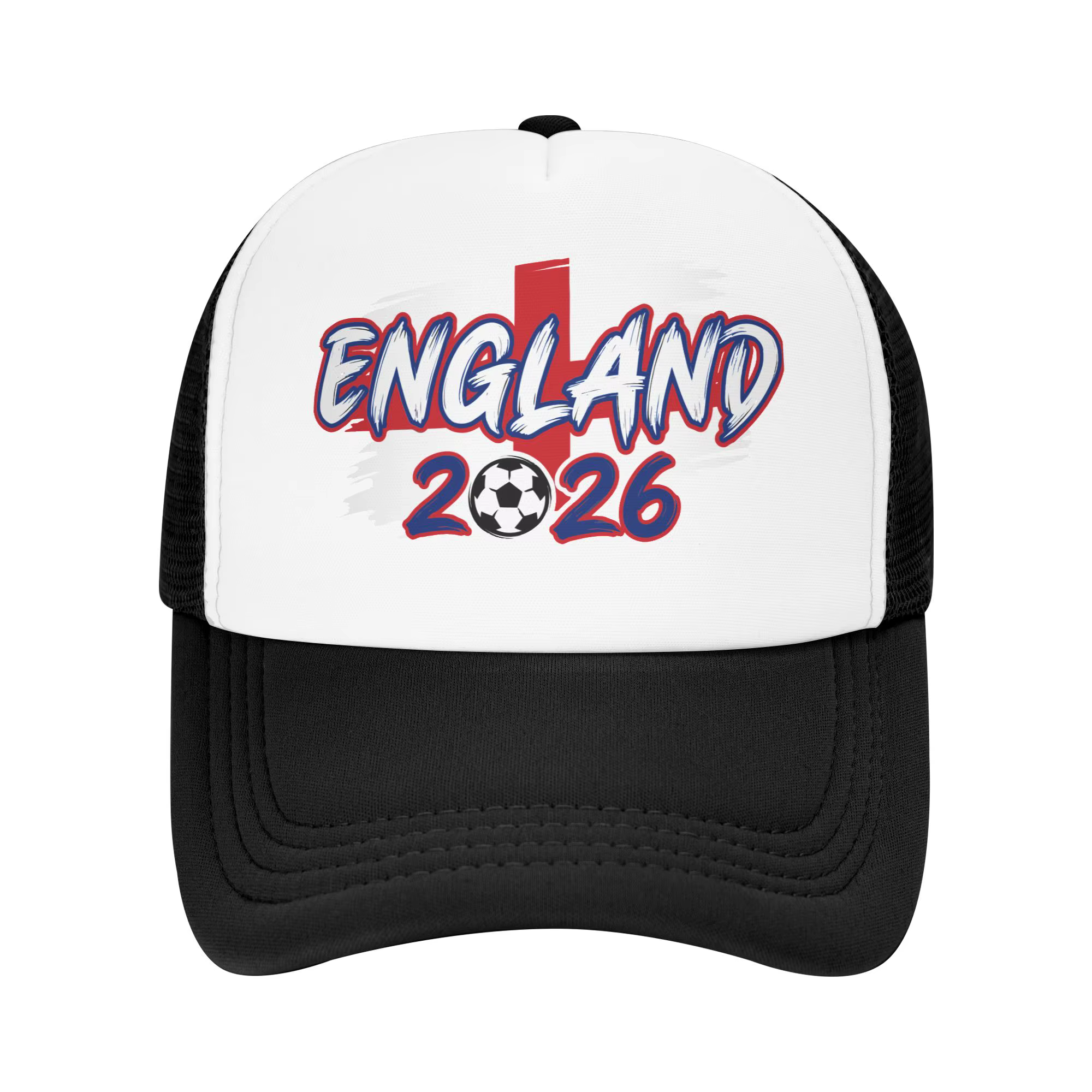 Casquette de baseball en maille unisexe pour match de football Angleterre 2026, casquette de camionn