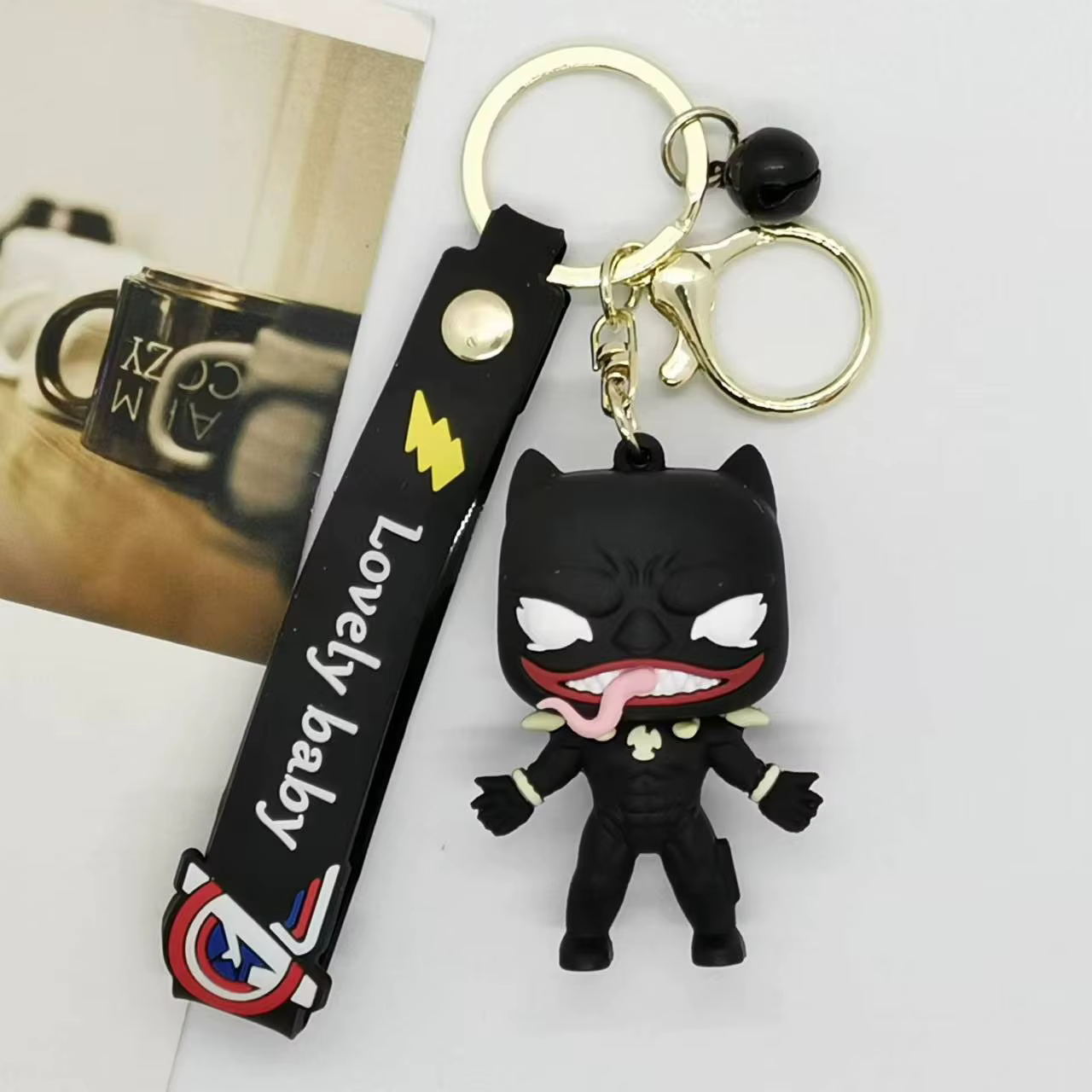 2025 nouveau dessin animé créatif Avenger Venom poupée porte-clés pendentif sac voiture porte-clés a