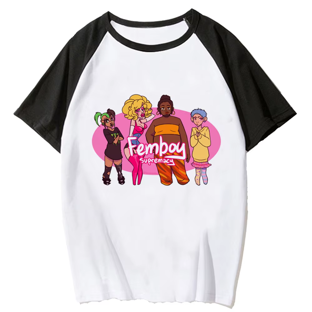 Femboy t-shirts femmes graphique manga t-shirt femme streetwear manga graphique vêtements