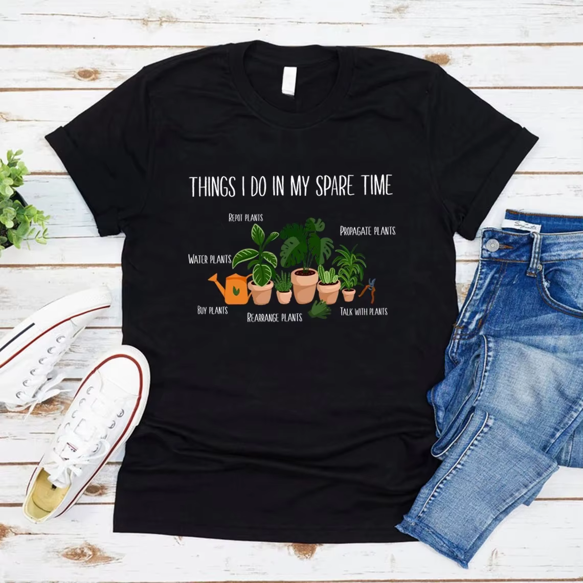 T-shirt à manches courtes pour les amoureux des plantes, pour les amoureux des plantes, cadeau de ja