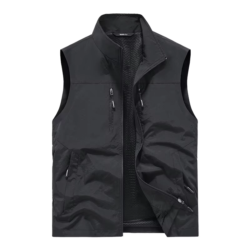 Hommes en plein air mince Cargo gilets nouvel été maille respirant gilets pêche sans manches vestes 