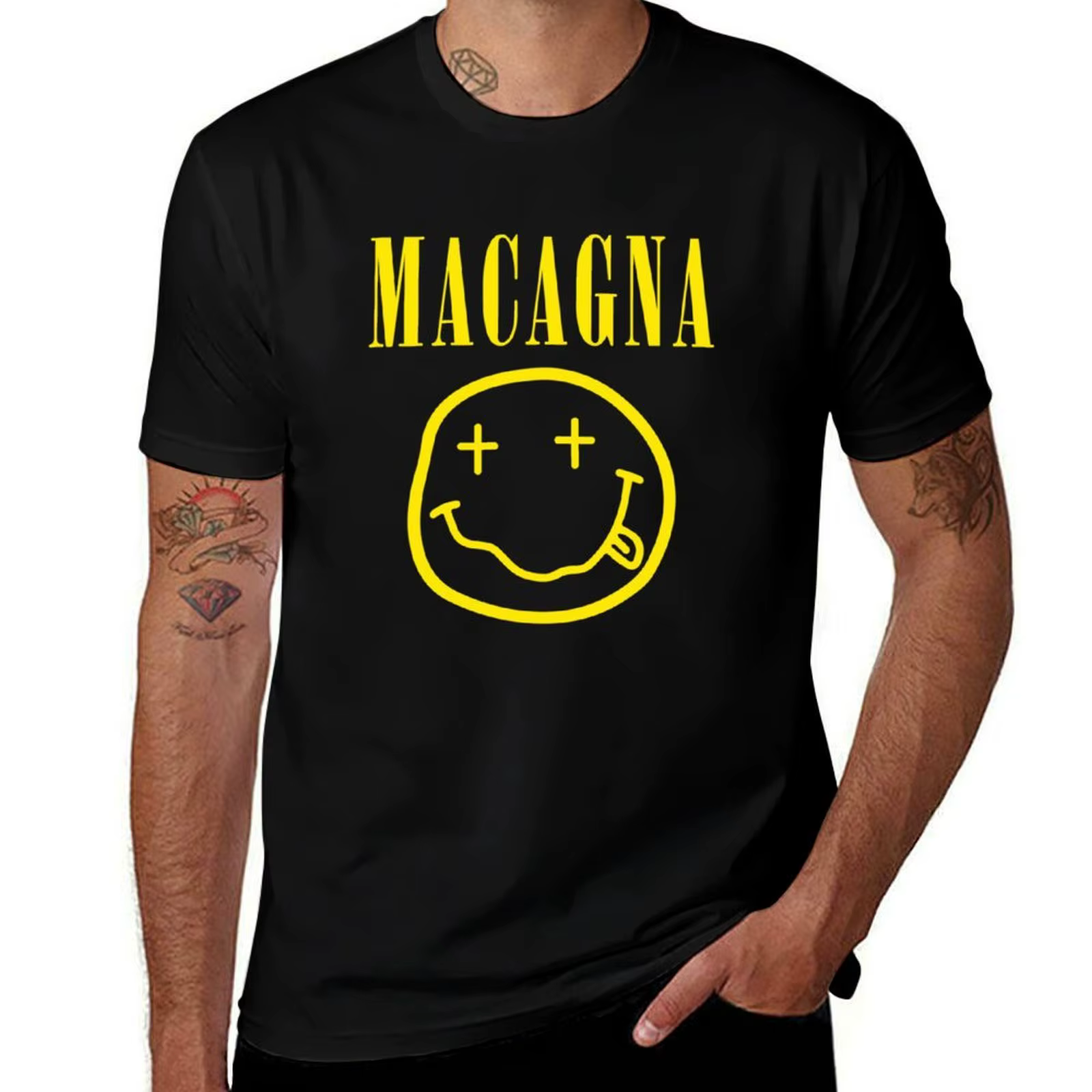 MACAGNA Tpmp T-Shirt pour homme 100 pour cent coton coton t-shirts de haute qualité T-Shirt
