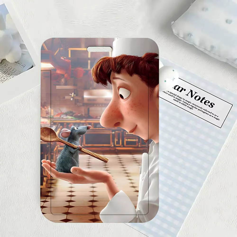 Porte-cartes de cou R-Ratatouille (film d'animation) pour étudiants, porte-cartes d'identité, access