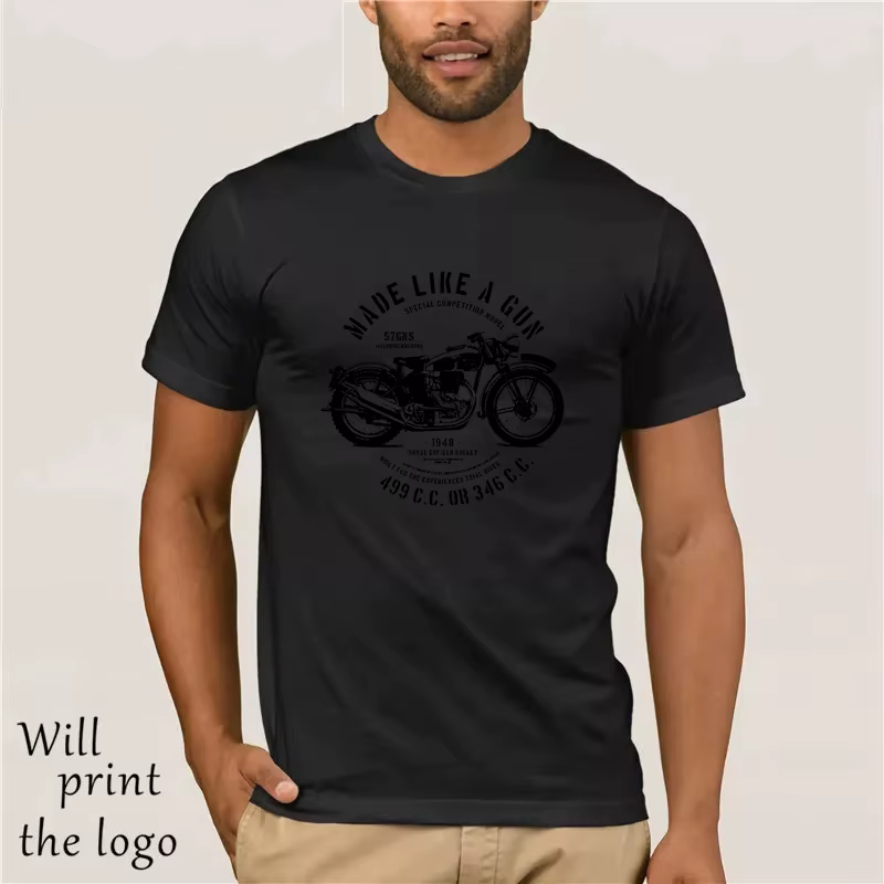 T-shirt homme Royal Enfield Bullet 1948 décontracté col rond ample été T-shirt pour hommes