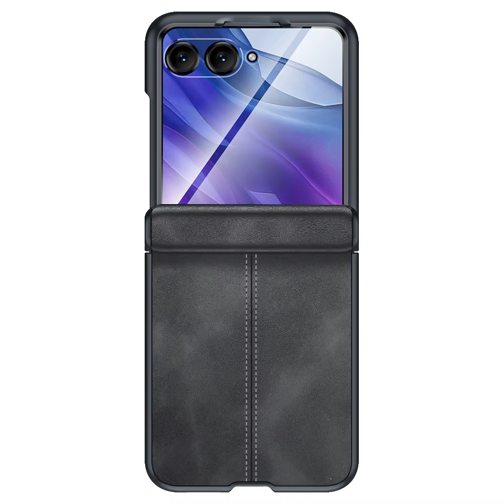 Étui en cuir pour Motorola Razr 50 60 Ultra 60U, charnière de luxe avec Film miroir, pliable tout co