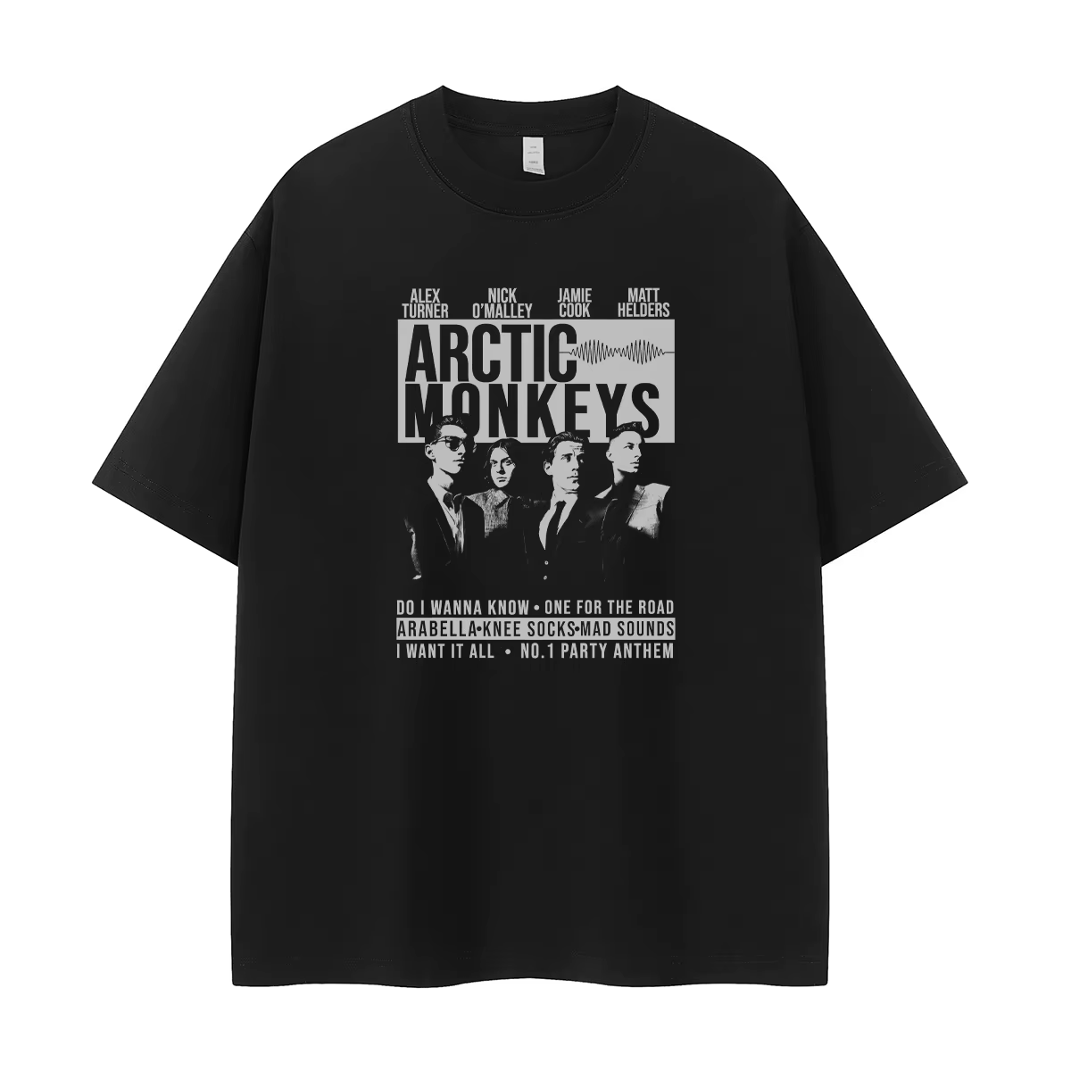 T-shirt à manches courtes Arctic Monkeys Vintage Portrait American Street Rock