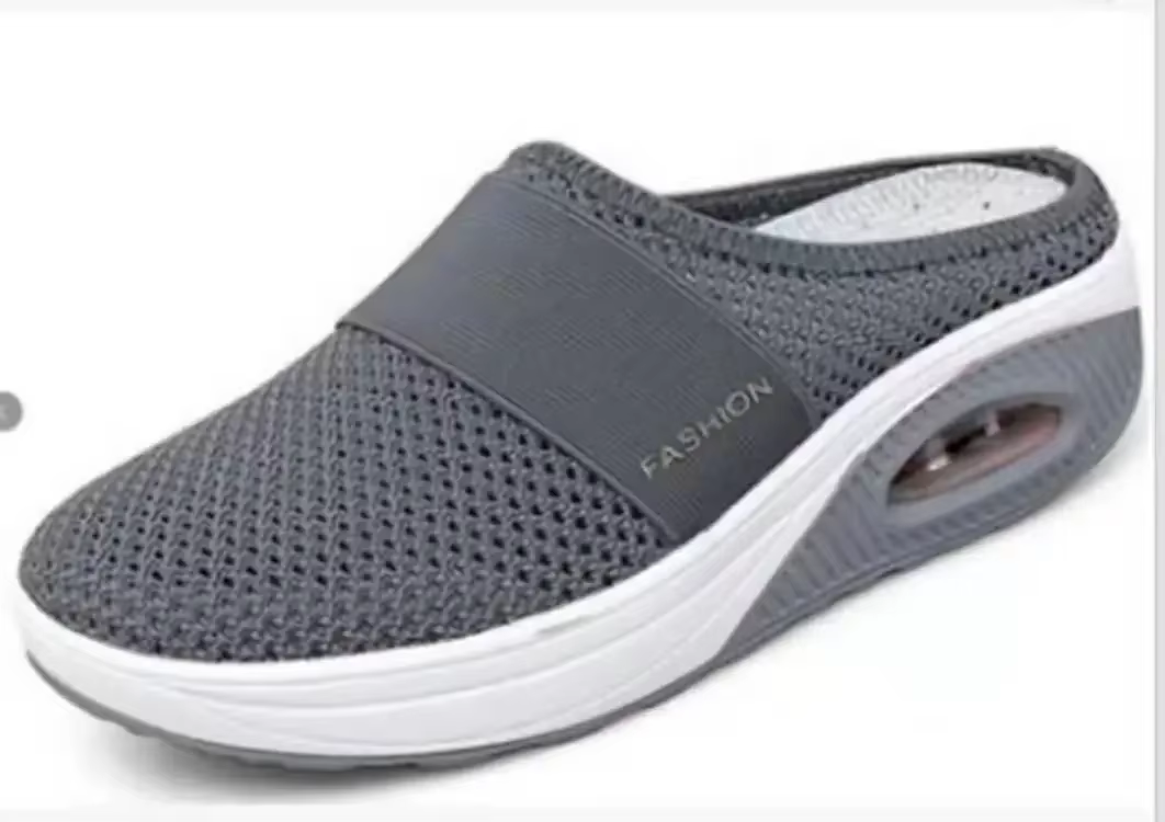 Chaussures de marche à coussin d'air pour femmes, Mules orthopédiques à plateforme pour dames diabét