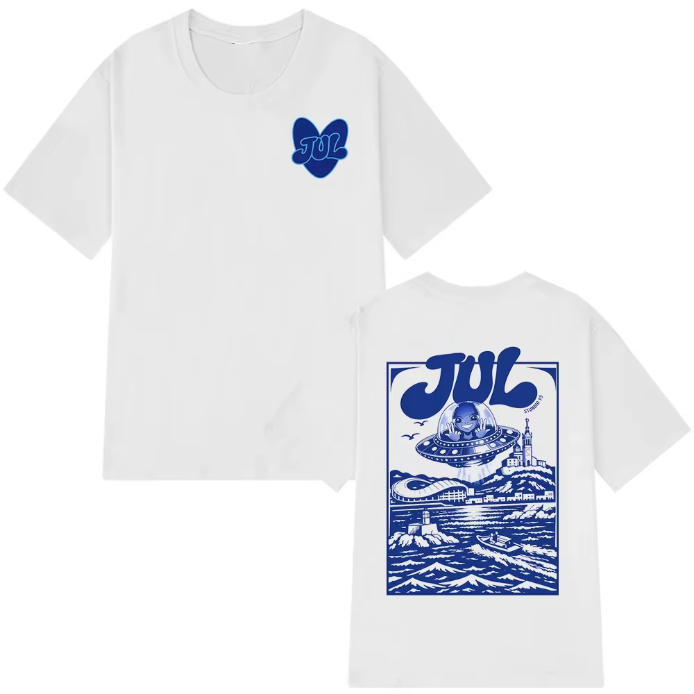 T-shirt graphique Rapper Jul pour hommes et femmes, vêtements de mode Hip Hop, T-shirts décontractés