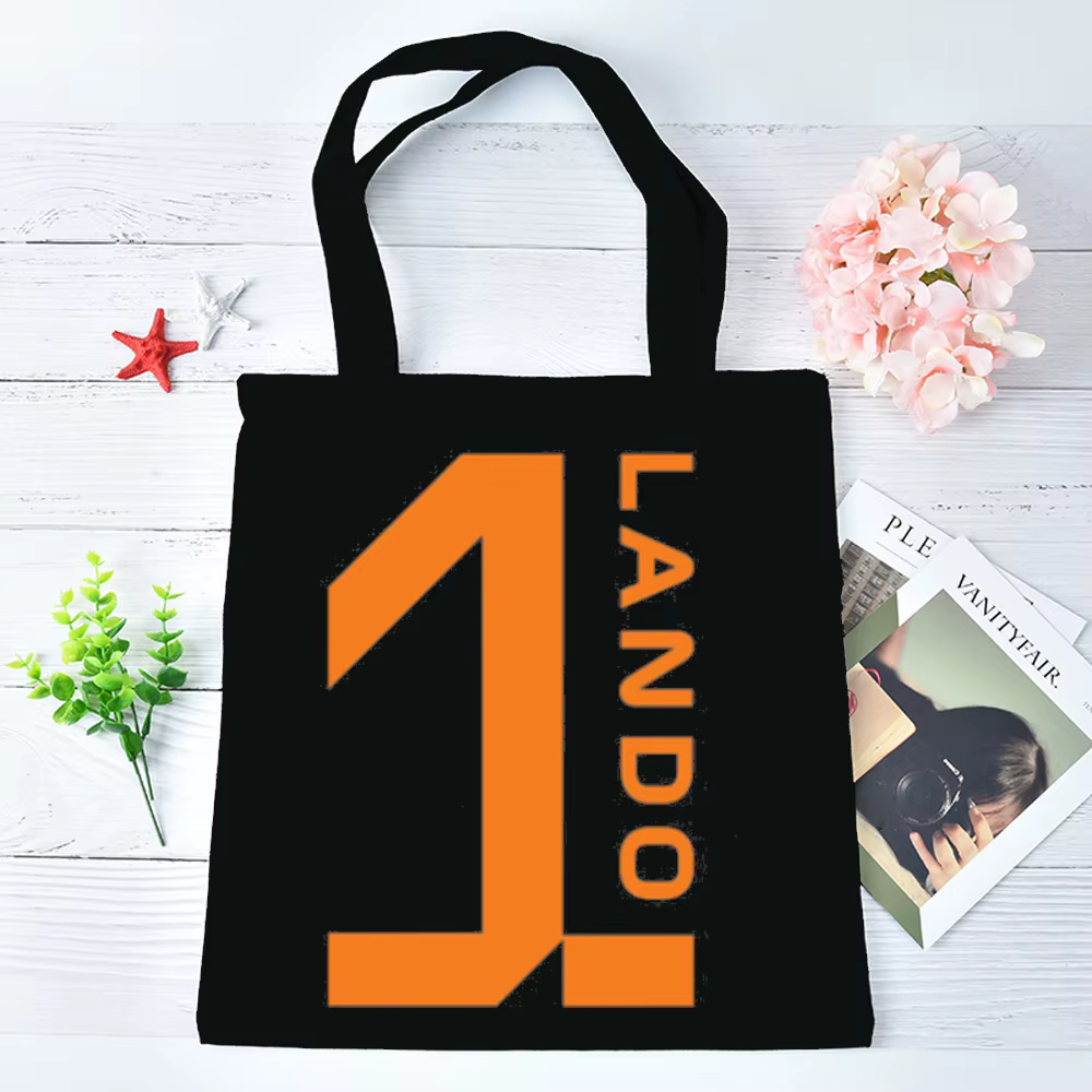 Sac fourre-tout Lando Norris, sac de courses réutilisable, sacs en tissu, sac à bandoulière pour fem