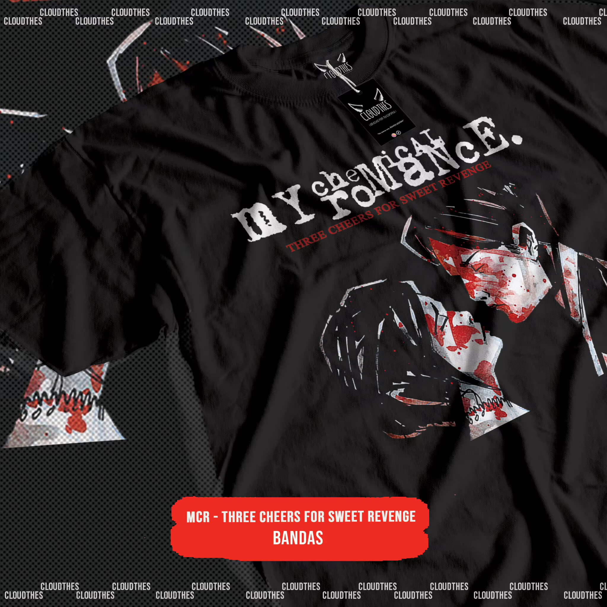 BANDAS MCR THE BLACK PARADE T-shirt femmes hommes gothique rétro surdimensionné Y2k rue à manches co