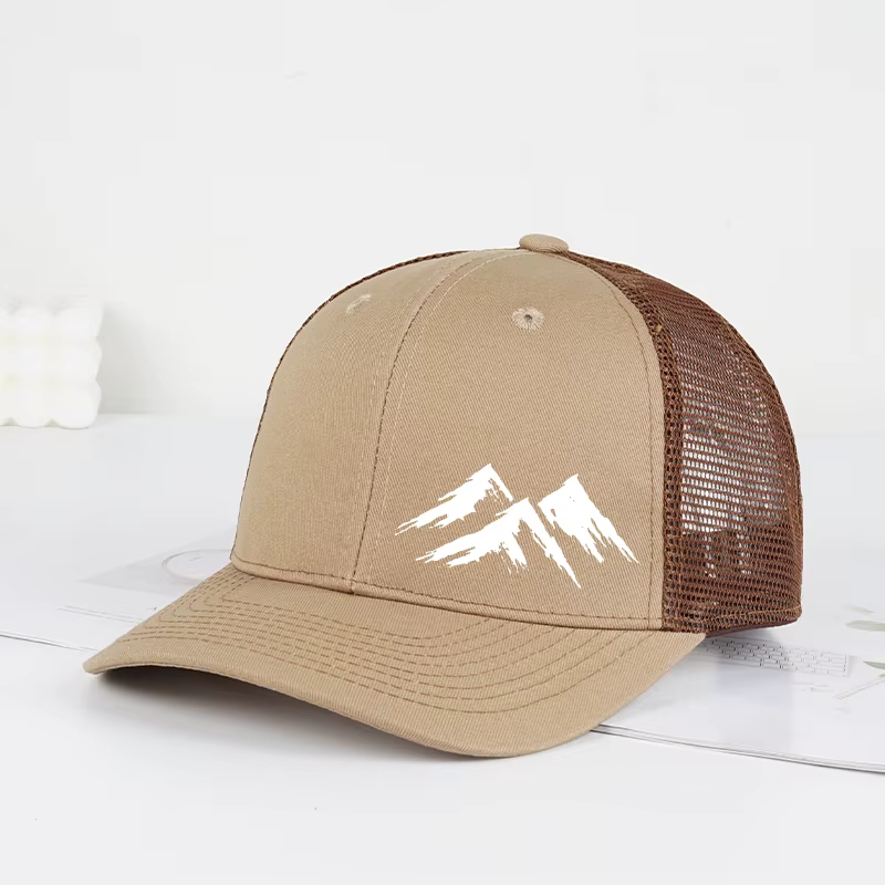 Casquette Trucker MLFO Three Mountain Print, Chapeau d'été en maille, Unisexe, Snapback, pour le quo