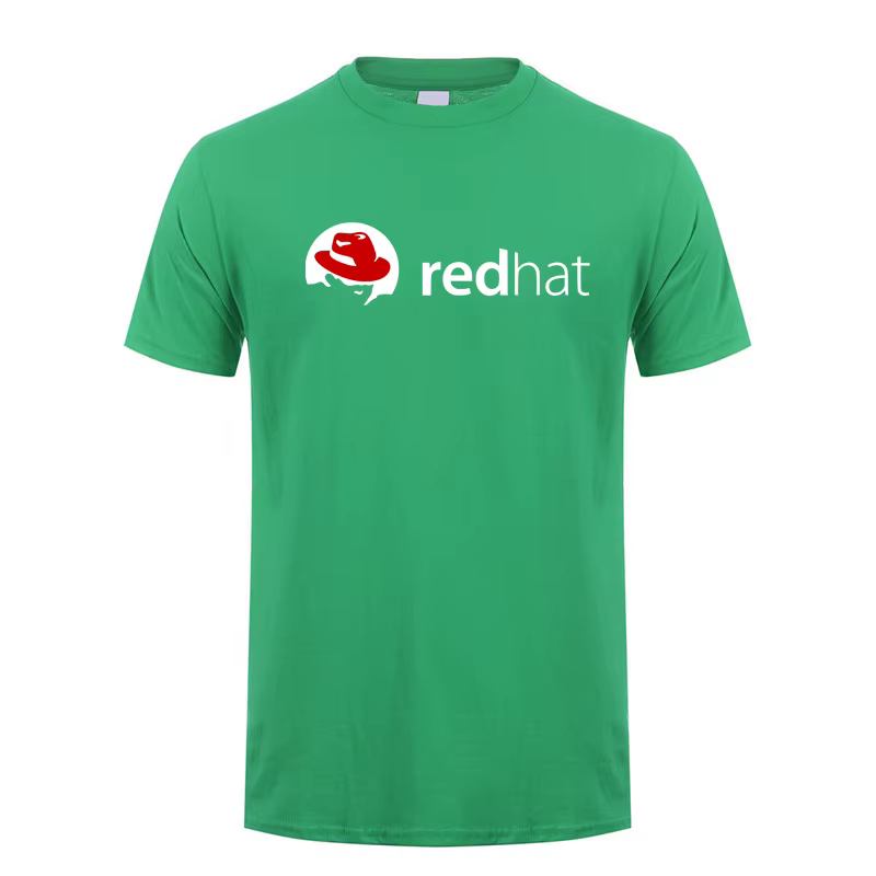 Red Hat Linux T-shirt d'été Hommes Cool Coton à manches courtes Red Hat Économie Unisexe Cadeau Y-Te