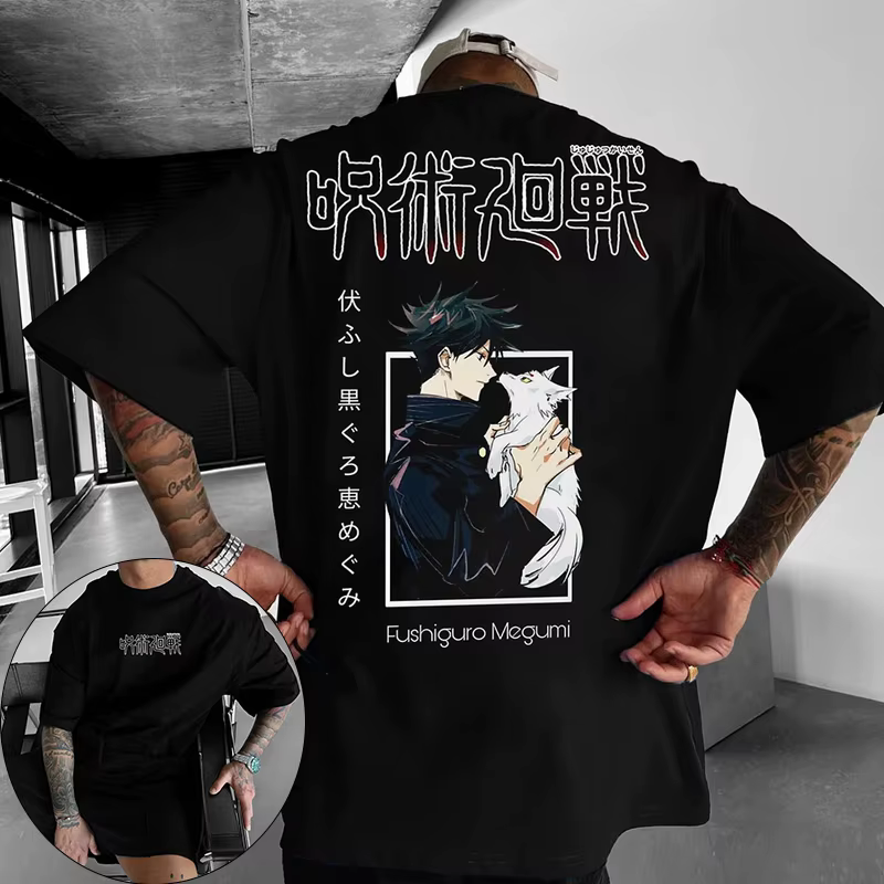 Jujutsu Kaisen T-Shirt homme Fushiguro Megumi japonais Anime été garçon enfants Parent-enfant vêteme