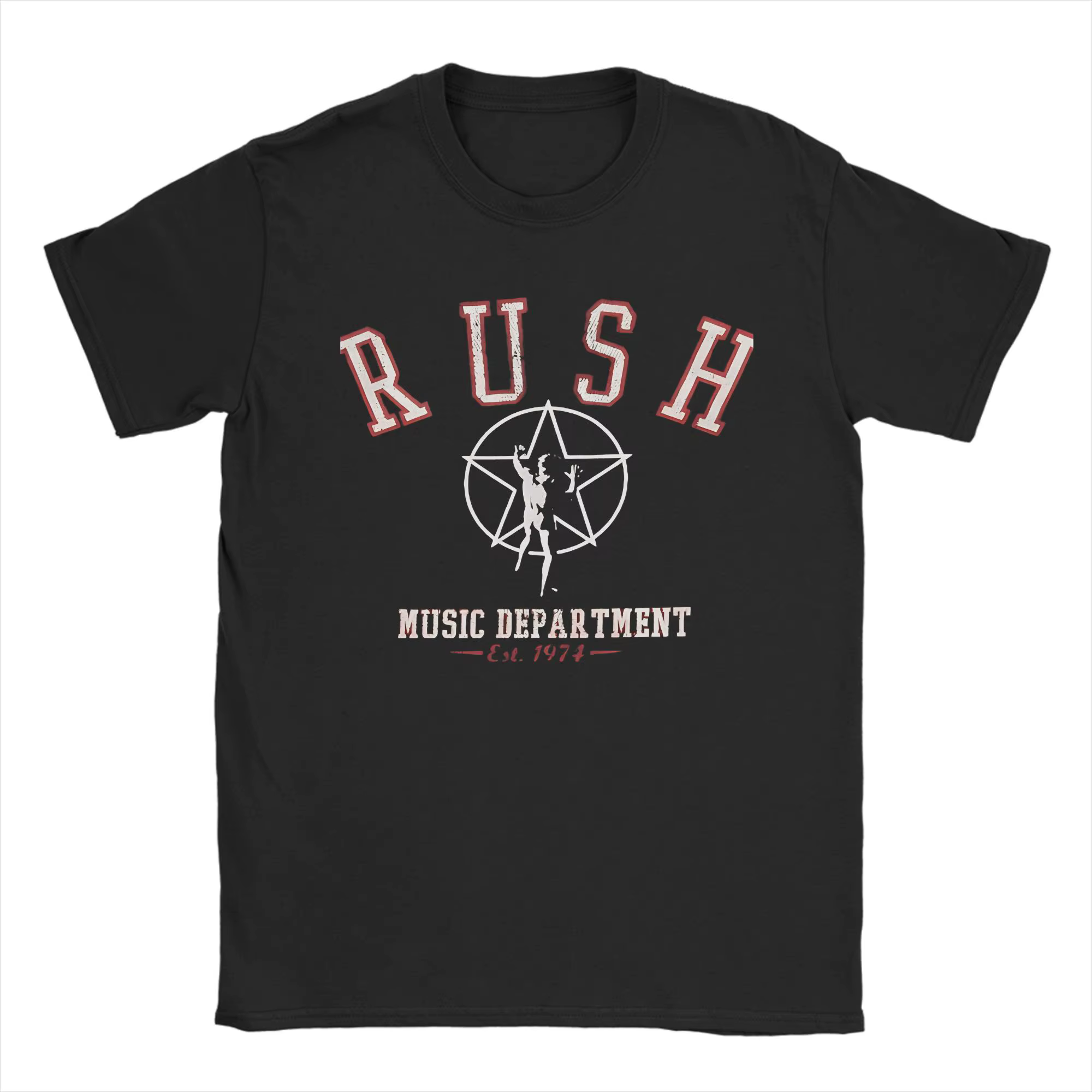 T-Shirt Rush Band pour hommes, nouveauté, en pur coton, col ras du cou, manches courtes, idée cadeau