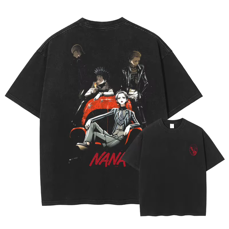 Osaki Nana T-shirt Anime Komatsu Nana Vintage lavé hauts t-shirts Y2K à manches courtes Manga graphi