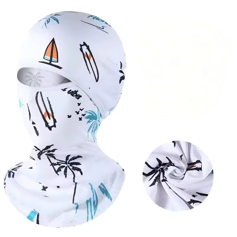 Cagoule d'été fraîche en soie glacée, casquette complète de cyclisme, Protection solaire Anti-UV, co