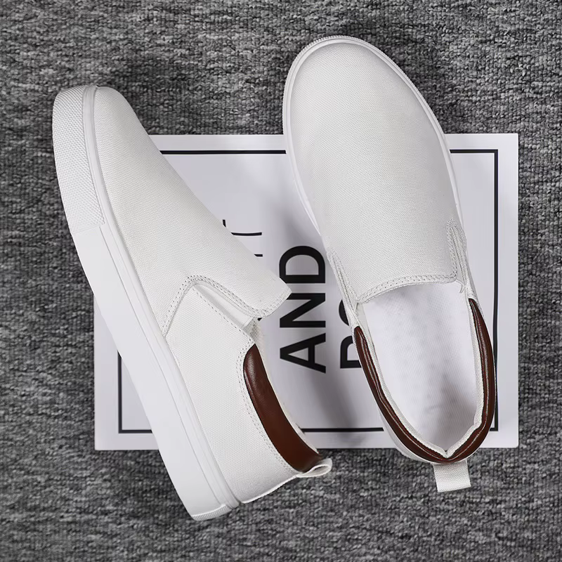 Chaussures en toile pour hommes, baskets décontractées, légères, vulcanisées, confortables, mocassin