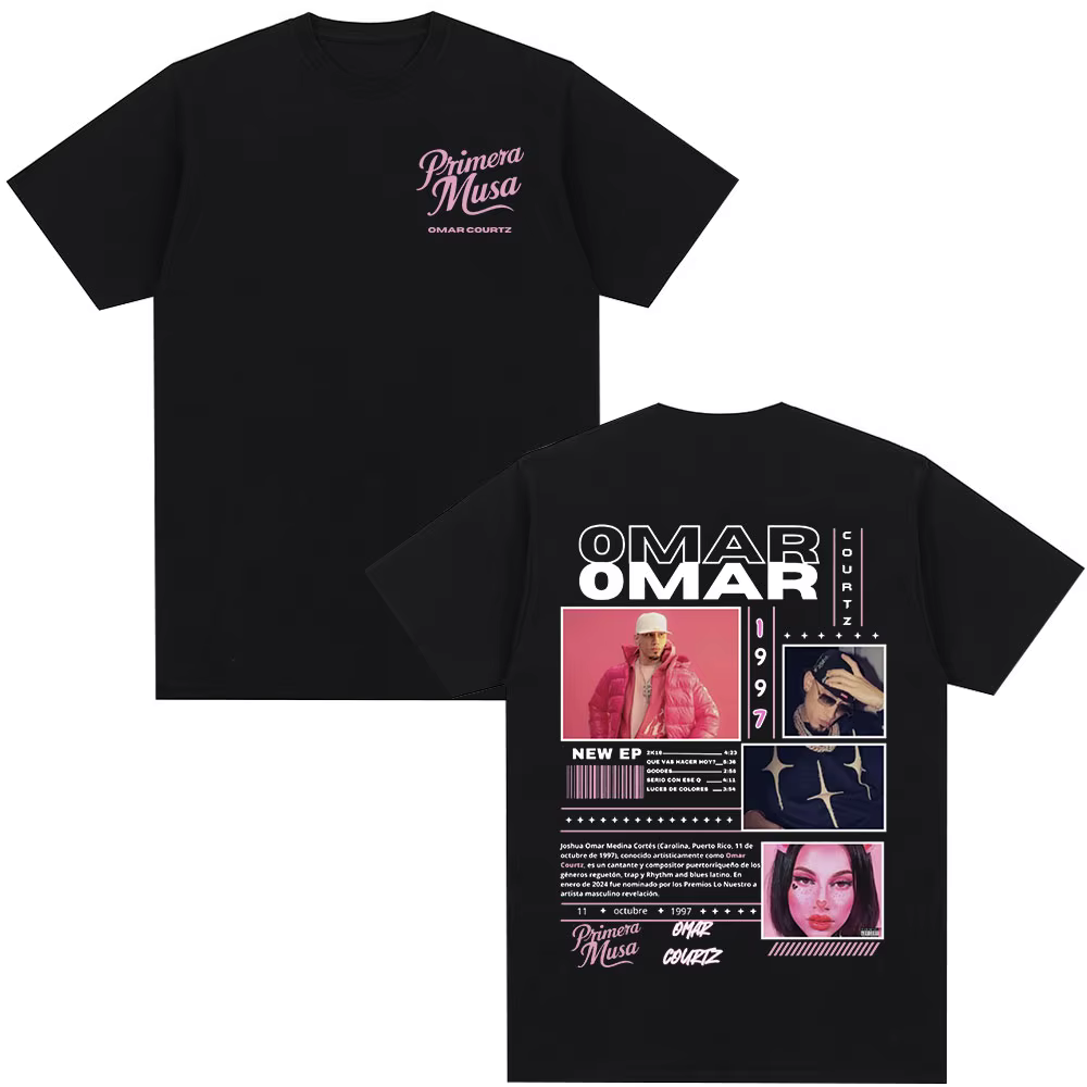 T-shirt manches courtes homme et femme, décontracté, en coton, à la mode, Hip Hop, Omar Courtz Prime