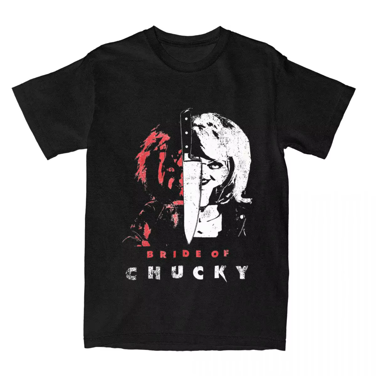 T-shirt à manches courtes Chucky Horror Butter Split Portrait pour hommes, t-shirts décontractés en 