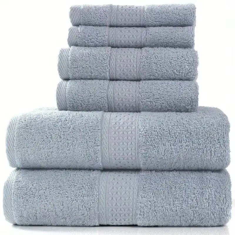 Serviette de bain en coton, solide, douce et absorbante, usage polyvalent pour hôtel