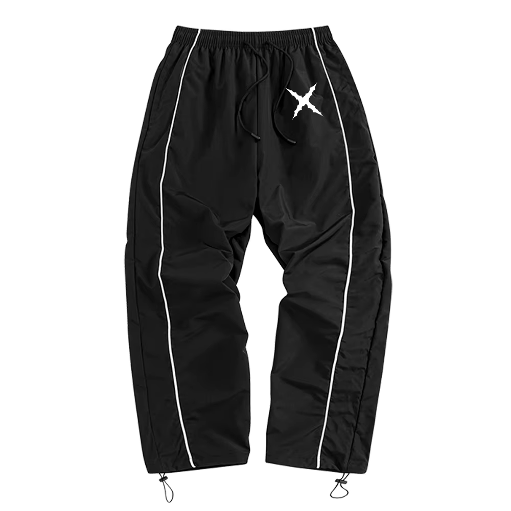 Pantalon de jogging pour hommes, performance athlétique, avec imprimé X et bande latérale, avec poch