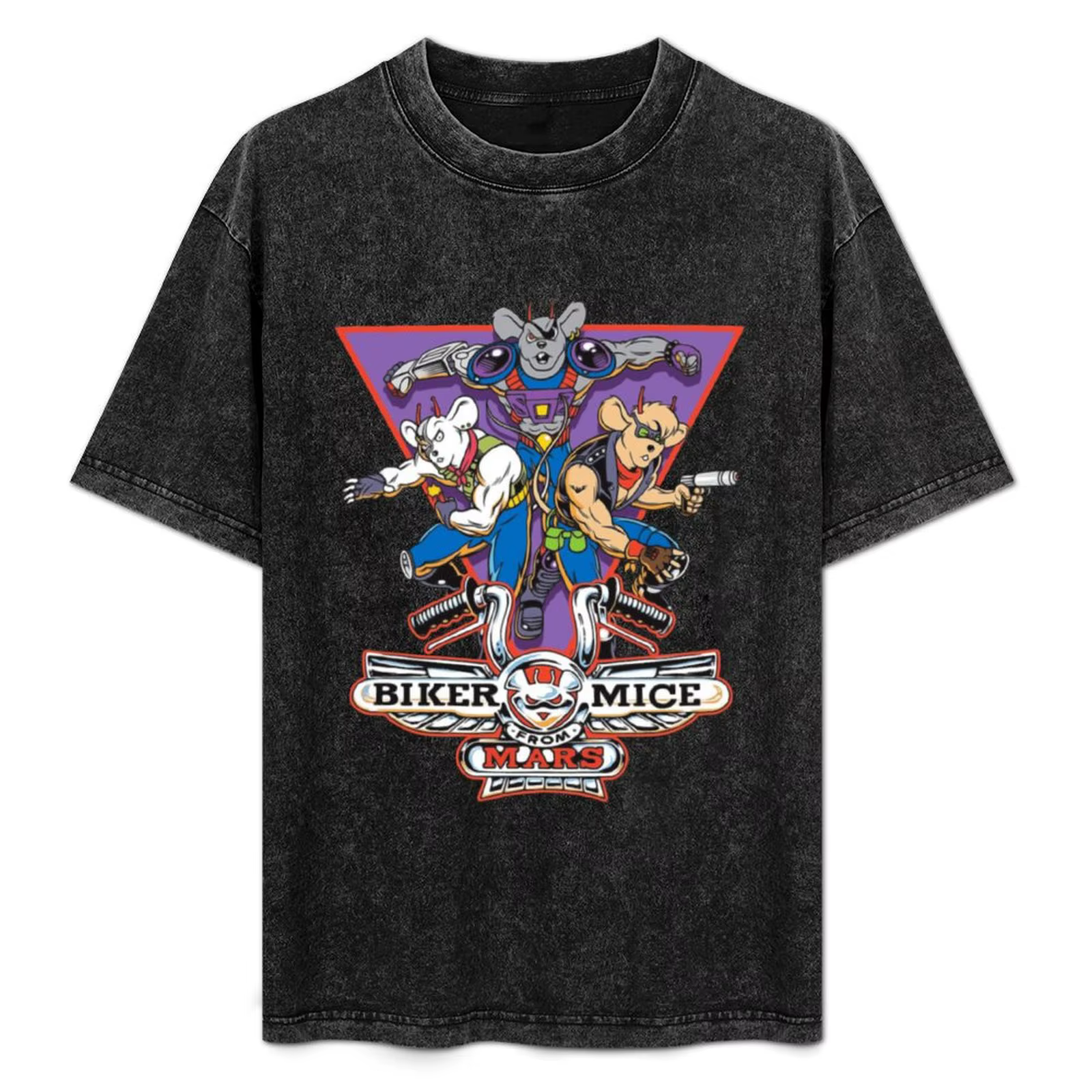 T-Shirt à manches courtes pour hommes, vêtement motard blanc avec 5 grains de souris, mignon, nouvel