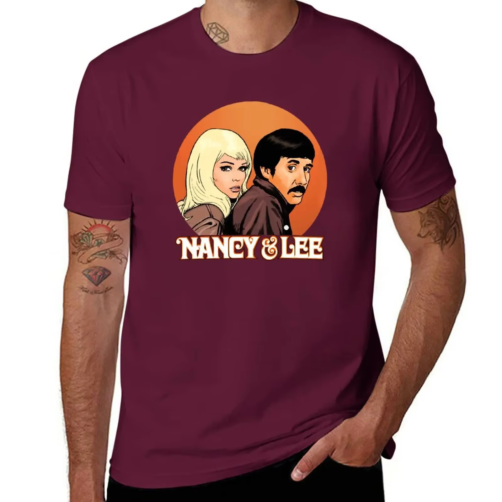 T-shirt graphique surdimensionné pour hommes, Nancy Sinatra et Lee Hazlewood, médicaments d'été scop