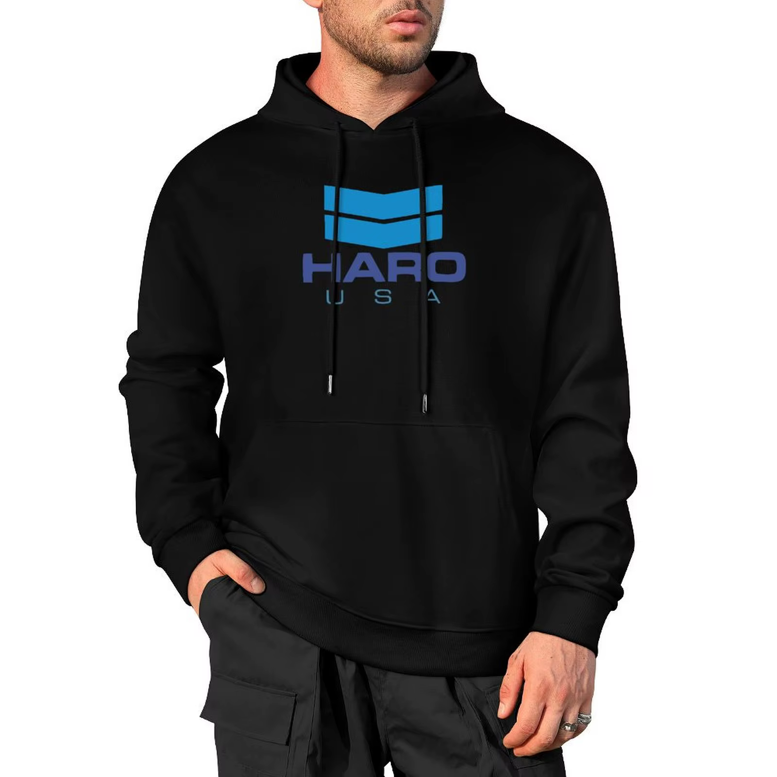 Sweat à capuche vintage Haro BMX Logo pour hommes, vêtements masculins, chemisier, veste d'automne, 