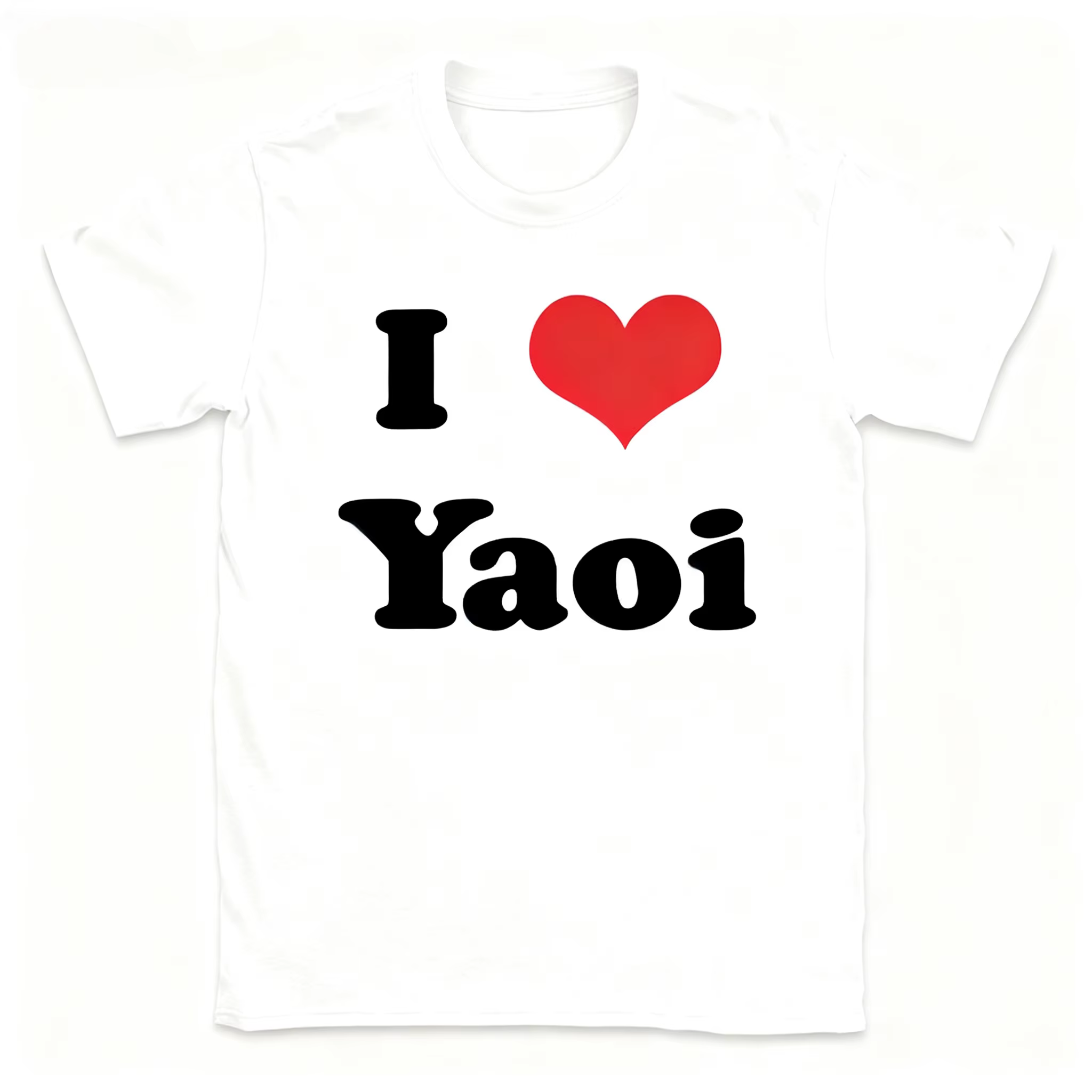 T-shirt drôle « I Love Yaoi » à col rond, décontracté, à manches courtes, streetwear, cadeau d'anniv