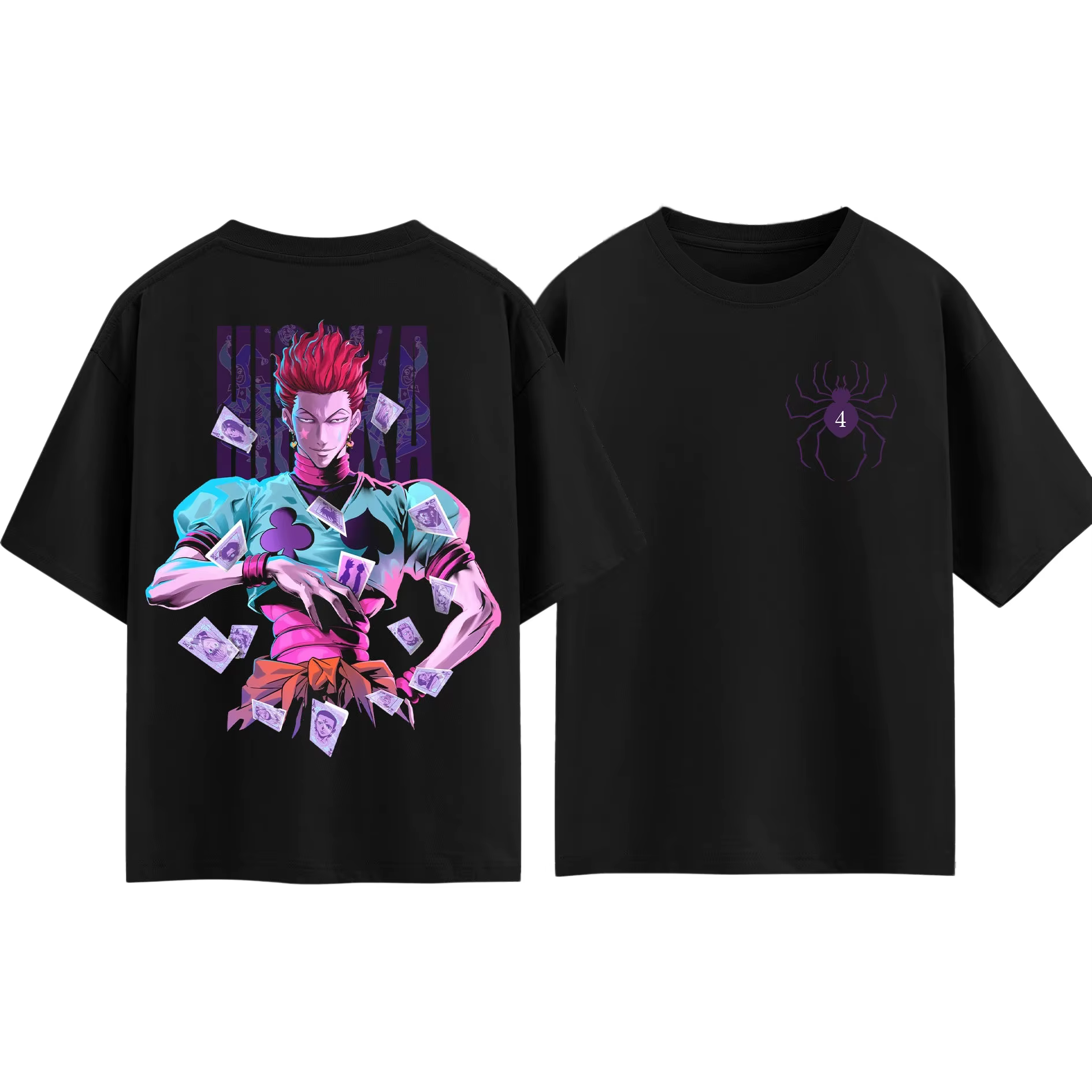 T-shirt Anime HUNTER×HUNTER Hisoka pour hommes et femmes, vêtements d'été en coton, à la mode, respi