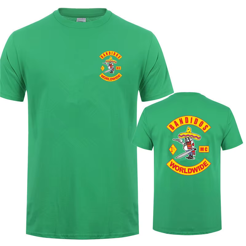 Bandidos MC Worlwide t-shirt été hommes coton à manches courtes T-shirts Bandidos MC homme hauts t-s