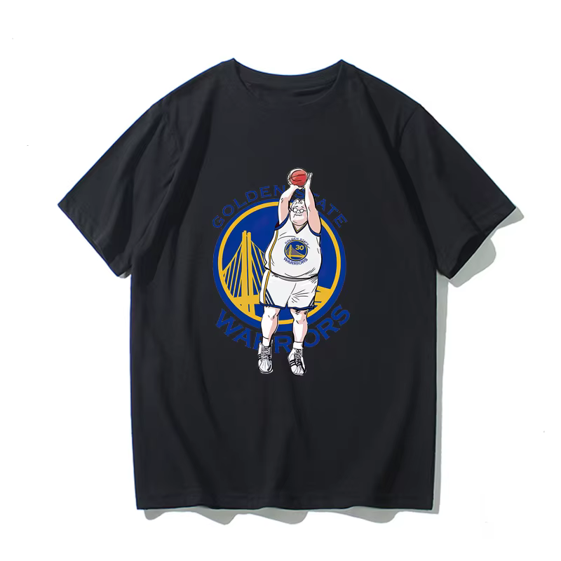 Slap Dunk Master Anxi Coach Cartoon Curry T-shirt unisexe en coton à manches courtes