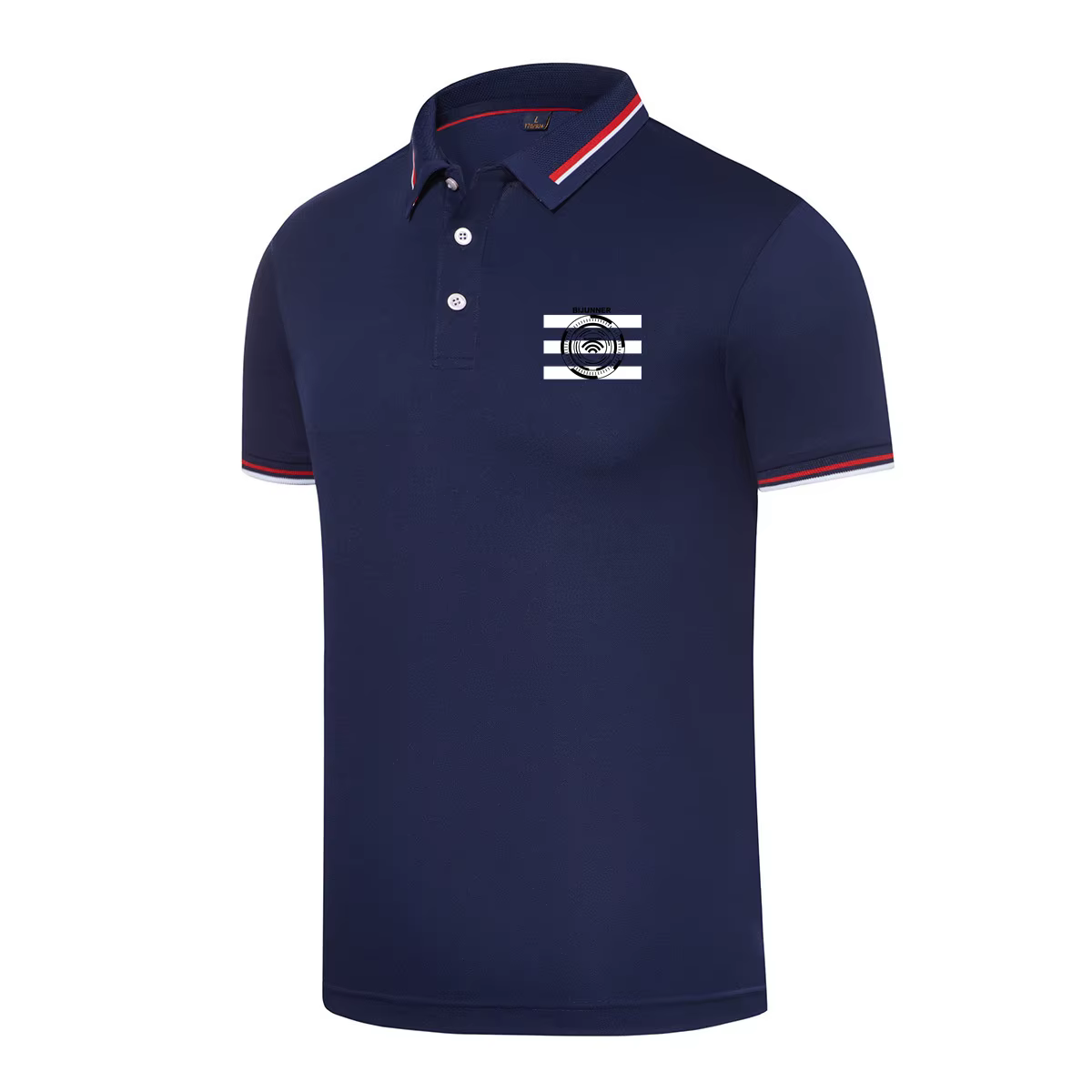 T-shirt de golf à revers jacquard double face pour hommes, manches courtes, streetwear respirant, vê