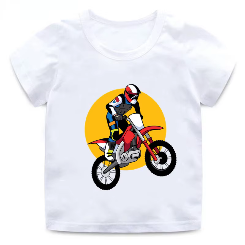 T-shirt de motocross drôle pour enfants, T-shirt cool pour enfants, T-shirt décontracté pour bébés g