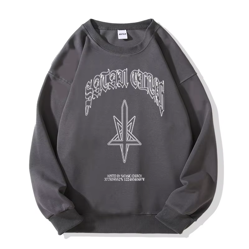 Sweats à capuche à imprimé graphique Satan Club pour hommes et femmes, Streetwear Hip Hop unisexe, m