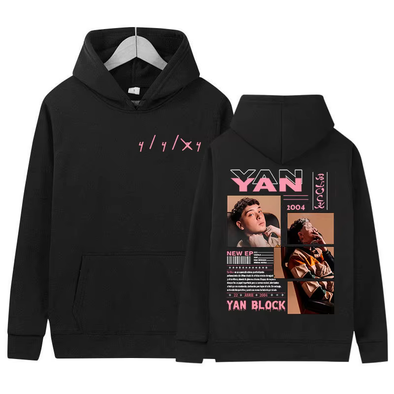Rappeur Yan Block Tour 2025 Album sweat à capuche hommes Harajuku musique tendance sweat à capuche a