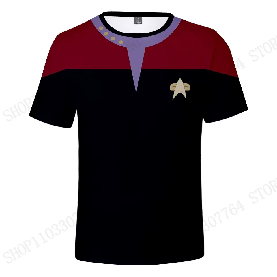 T-shirt imprimé 3D Star Trek pour hommes et femmes, mode Hip Hop, T-shirt à manches courtes, hauts v
