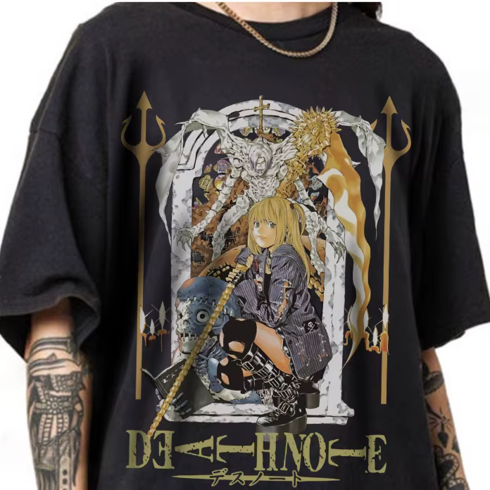 T-shirt Misa Amane, T-shirt Inspiré Anime Death Note Noir - Cadeau Anime