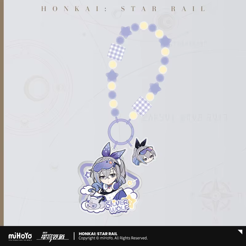 [Authentique] Porte-clés en chaîne sur le thème du jeu Honkai Star Rail Silver Wolf Kafka Firefly Ro