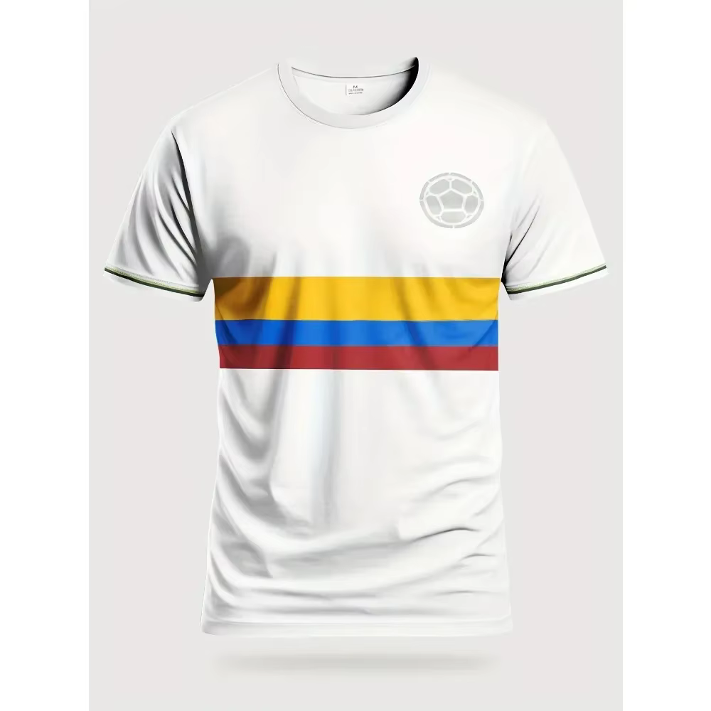 Maillot de football 3D pour homme, confortable et respirant, t-shirts de sport, entraînement en plei