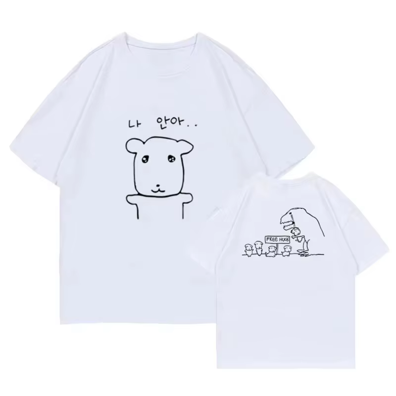 Mignon ajustement rond Ne Ort Sve T-irt pour les femmes ITZY Yeji vêtements d'été confortable trajet