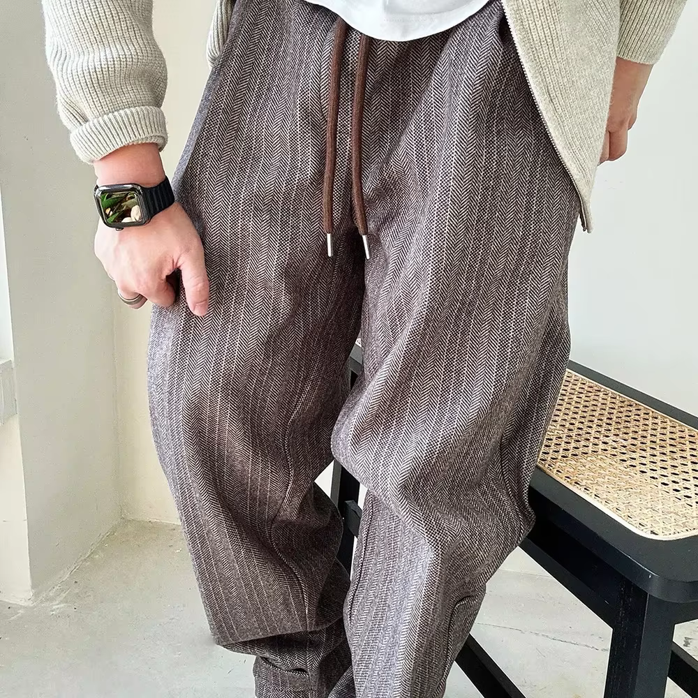 Pantalons pour hommes pantalons en acrylique décontractés automne Streetwear mode personnalité polyv