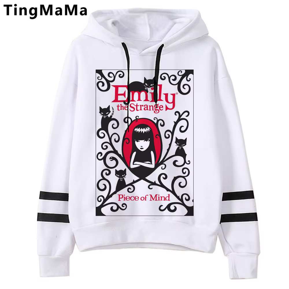 Emily The Strange-Sweat à Capuche pour Homme, Streetwear Esthétique des Années 90