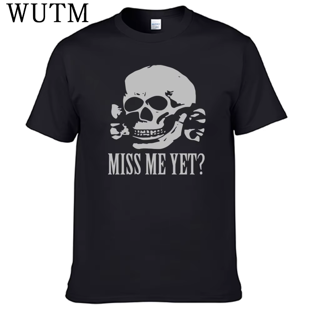 T-shirt Miss Me Yet 100% coton pour hommes, chemise souriante allemande