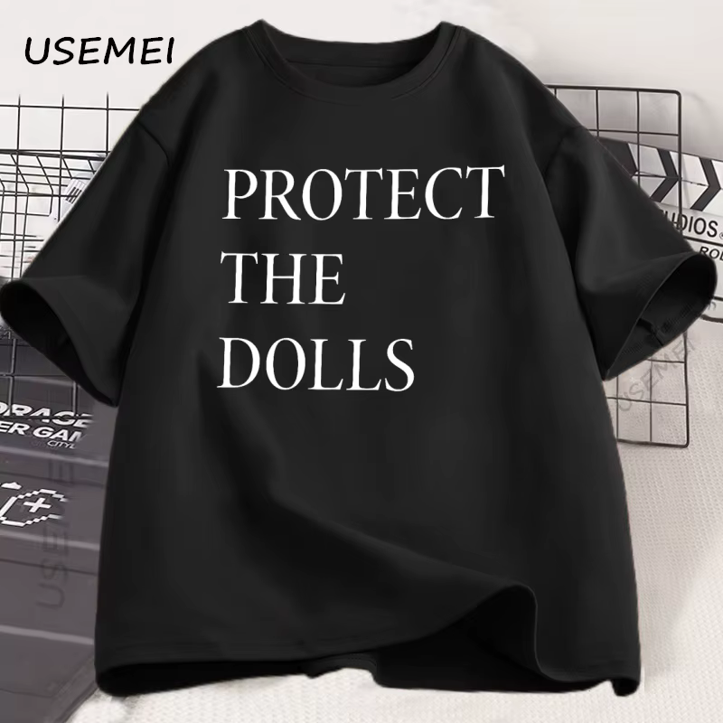 Protéger les poupées T-shirt hommes femmes imprimer coton T-shirt fierté droits humains T-shirt ampl