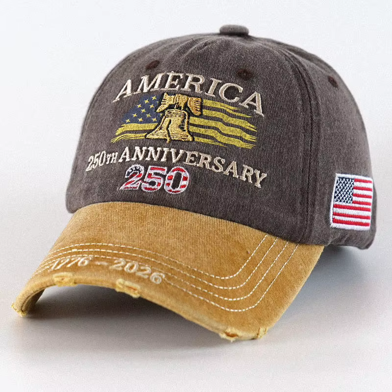 Casquette commémorative Aigle et Liberté - Casquette de baseball brodée pour le 250e anniversaire de