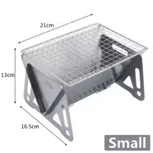 Barbecue au charbon de bois en acier inoxydable, portable pour le camping en plein air, idéal pour l